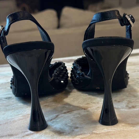 Women’s JEFFREY CAMPBELL Shiner Slingback Rhinestone Pointed Toe Pump- Size 8 - Picture 5 of 7